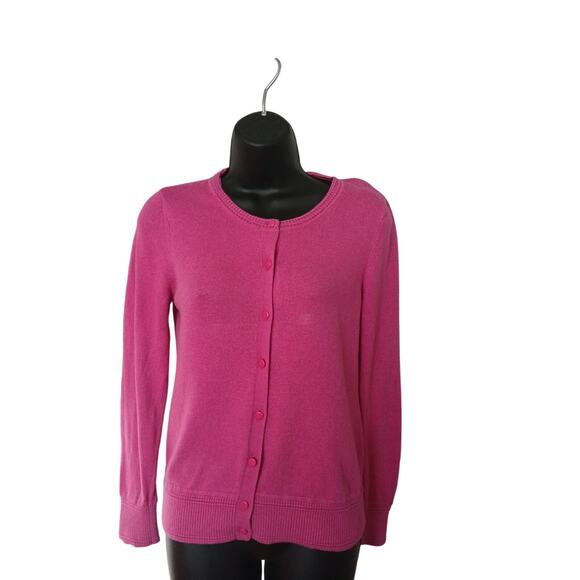 Banana Republic Sweaters - Banana Republic Pink Classic Cardigan Buttoned Down Cotton Blend S